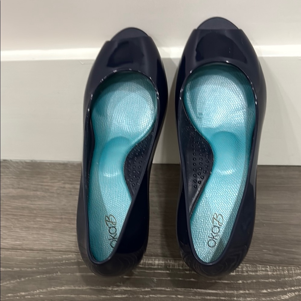 OKA b Blue Flats Comfortable Everyday Loafers